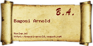 Bagosi Arnold névjegykártya